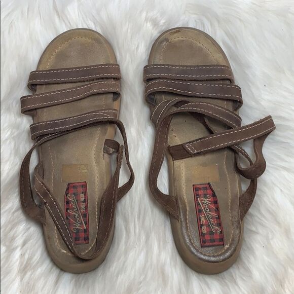 Woolrich Tan Leather Strappy Sandals Sz 10 - Picture 3 of 6